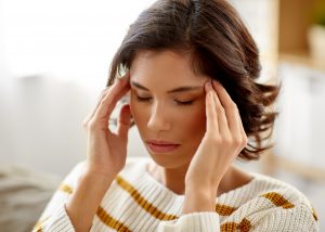 Woman with headache